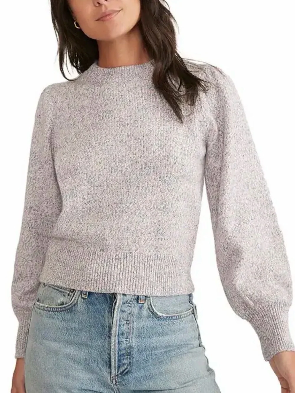 Marine‎ Layer Alma Marled Blouson Sleeve Sweater Size Large